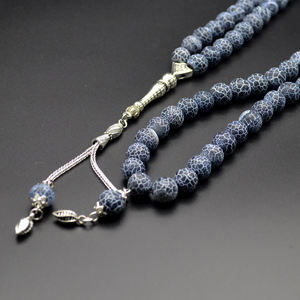 ALTAMASH CRAFT - Cuentas de Tasbih Clásicas Hechas a Mano con Resina Azul Natural, Bola de Oración Islámica con Estuche de Regalo - Product Image 2