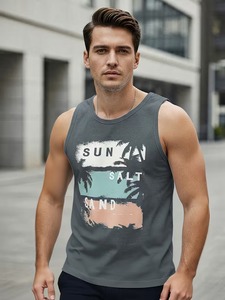 เสื้อกล้ามผ้าฝ้ายนุ่มพิเศษสำหรับผู้ชายเสื้อกล้ามสำหรับใส่ทุกวันใส่ในยิม - Product Image 2