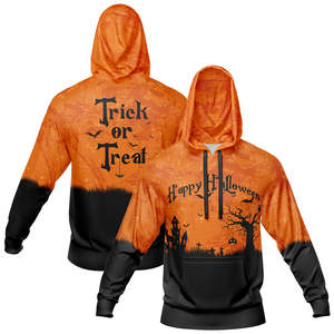 Best Quality 100% Polyester Lightweight Casual Style <b>Halloween</b> Design Sublimated Sweatshirt Pullover Unisex Breathable <b>Hoodie</b> - Product Image 1
