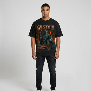 Camiseta con gráfico personalizado impreso, estilo vintage, mangas cortas, 100% algodón, calidad premium, para uso cómodo unisex. - Product Image 6