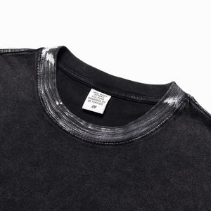 Custom Tee Manufacturer Graphic DTG Heavyweight Rhinestone Oversized Washed Vintage Streetwear <b>Boxy</b> <b>T</b>-<b>shirt</b> for Men - Product Image 3