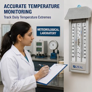 Termómetro de pared Zeal para temperatura mínima y máxima, para uso en húmedo y seco |   Instrumento de Monitoreo de Temperatura Interior y Exterior con Escala Celsius y Fahrenheit - Product Image 5