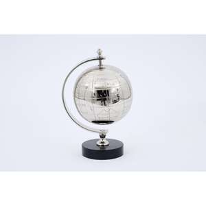 Decorative <b>Rotatable</b> <b>Globe</b> Stand Nickle Finish Metal Table Decor Small Large Size <b>Globe</b> With Base Gifts Sets - Product Image 5