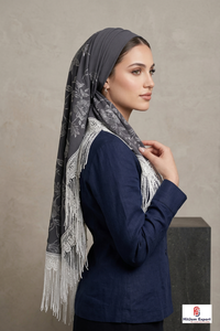 Custom Printed <b>Square</b> <b>Scarf</b> With Tassel Lightweight Soft Fabric Women Fashion Headscarf Summer Beach Wrap OEM Supply - Product Image 3