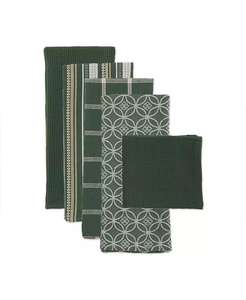 Toalla de cocina y paño de cocina surtidos para todos los días, juego de 5 | Importaciones de diseño - Product Image 2