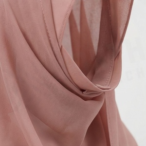 Hiyab de Chifón de Color Sólido para Mujer, Transpirable, para Uso Diario, Pañuelo Islámico - Product Image 4