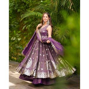 ชุดออกงานปาร์ตี้ดีไซน์เนอร์และชุดเสื้อผ้า Dupatta ขนาด XL - Product Image 2