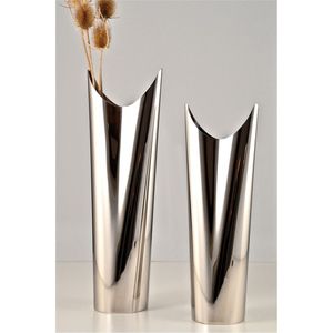 Florero de Metal Dorado Moderno y Lujoso, Florero de Latón Cepillado de Estilo Nórdico Irregular, Centro de Mesa Decorativo Minimalista - Product Image 2