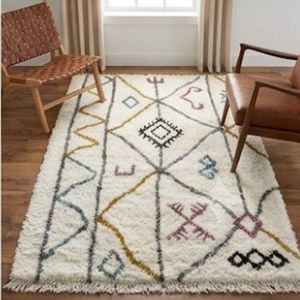 Hot Selling Geometric Pattern Rectangle Area <b>Rug</b> Hand Tufted Plush Wool Acrylic Blend Bohemian Style Living Room Use Rubber - Product Image 3