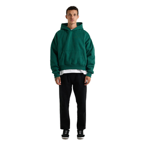 Sudaderas personalizadas de estilo urbano para hombre, talla grande, para correr, color verde, con capucha, mangas largas y hombros caídos. - Product Image 5