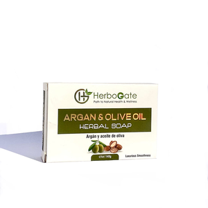 สบู่อาร์แกนออยล์ผสมน้ำมันมะกอก ช่วยให้ผิวขาวกระจ่างใสและชุ่มชื้น กลิ่นหอมสดชื่น สบู่ก้อนทำมือสำหรับล้างมือ - Product Image 2