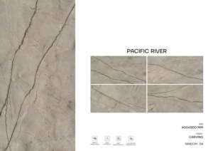 Azulejos de porcelana modernos y elegantes con diseño tallado, tamaño 600x1200, azulejos de gran tamaño para uso interior residencial y comercial. - Product Image 4