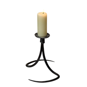 Juego de 3 candelabros de hierro metálico en acabado negro para cenas románticas a la luz de las velas, decoración para el hogar y bodas. - Product Image 3