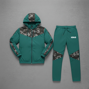 Conjunto Deportivo Personalizado para Hombre, Chaqueta con Cierre y Paneles en Contraste, Pantalones Jogger Ligeros, Venta al Por Mayor OEM, Ropa Deportiva, Chaquetas para Hombre - Product Image 2