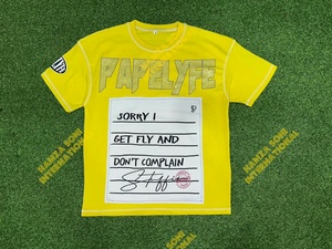 T-shirt Papelyfe pour homme, col rond, manches courtes, coupe ample, logo sur le devant, respirant, 100% coton jersey - Product Image 2