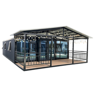 Maison conteneur extensible à double aile de 20 pieds, directement de l'usine, préfabriquée et pliable, avec salle de bain complète, cuisine, école, chambre et salon