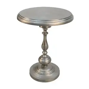 Table basse décorative en métal de style bois de cerf argenté, table d'appoint ronde faite à la main par un designer, pour la décoration de la pièce - Product Image 5