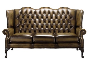 Divano Chesterfield in Pelle PU Marrone a 3 Posti, Imbottito con Braccioli Arrotolati per Hotel, Lobby, Lounge, Bar <span class=keywords><strong>e</strong></span> Club - Product Image 4