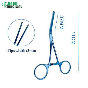 Pinza Vascular Manual de Acero Inoxidable con Muescas, Aprobada por CE ISO, Pinza Atraumática de 12.5 cm, Instrumento Neuroquirúrgico Hasni - Product Image 6