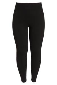 Legging de yoga noir sans couture taille mi-haute longueur intégrale en Spandex et Nylon, pantalon extensible couleur unie avec ceinture élastique 190GSM - Product Image 1