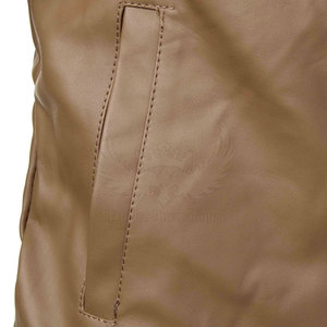 Latest Comfortable Fashion <b>Leather</b> <b>Jacket</b> Stand Washed Zipper Front Windproof Eco-Friendly Breathable Outdoor Casual Winter - Product Image 5