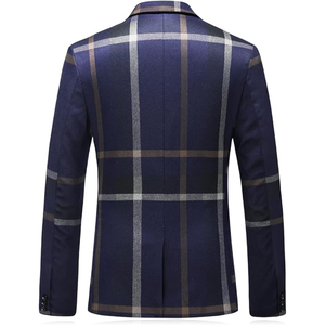 Traje de Negocios de Doble Botonadura Estilo Italiano de Alta Calidad 100% para Hombre, Conjunto de Blazer y Chaleco, Tallas Grandes, Transpirable e Impermeable - Product Image 6