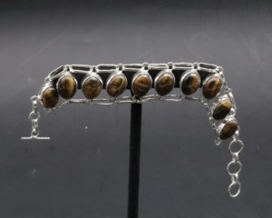 Tiger Eye German Silver <b>Bracelet</b> <b>Adjustable</b> Handmade Natural Stone <b>Bracelet</b> Boho Gemstone Jewelry - Product Image 2