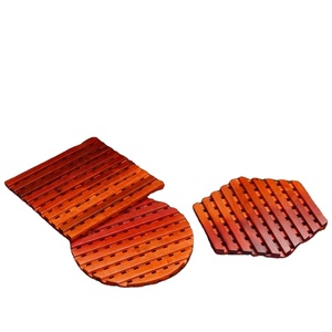 Wholesale Durable Hardwood Trivets Solid Wood Heat <b>Protection</b> Mats for Pots and Pans Multi-Shape Kitchen Hot Pads Custom Logo - Product Image 1