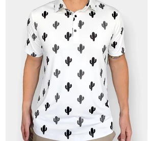 Vêtements pour hommes avec logo personnalisé, t-shirt en coton imprimé par sublimation, col montant, manches courtes, tricot uni pour hommes - Product Image 1