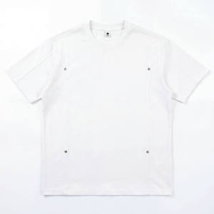 T-shirt décontracté pour homme 100% coton, tissu tricoté, design brodé, motif uni - Product Image 3