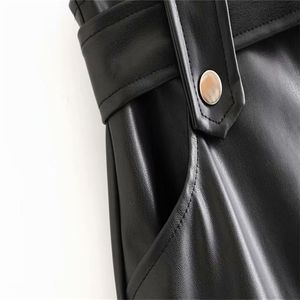 Service OEM, prix de gros, jupes mini pour femmes confortables et respirantes, couleur unie personnalisée, cuir véritable, respectueux de l'environnement - Product Image 2