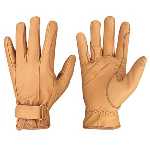 Custom Logo Goatskin Leather Horse Riding Gloves Anti-Slip Performance Sports Gloves for Outdoor Activities for Summer Winter - Product Image 1