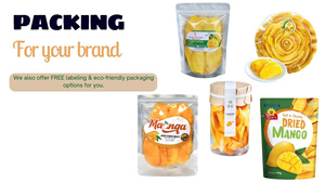 Mango Dried Fruit Coated <b>Chocolate</b> Sliced Juicy Dried Mango Black/White Vanilla Flavored Vacuum Pack 0.6kg - Product Image 6