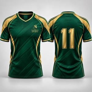 Maillots de football personnalisables avec logo et numéros sur mesure, 100 % polyester, antibactériens et à séchage rapide pour les matchs et l'entraînement - Product Image 5