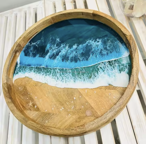 Plateau en résine époxy de haute qualité pour le service des aliments Plateau en bois Revêtements de sol époxy d'Inde - Product Image 4