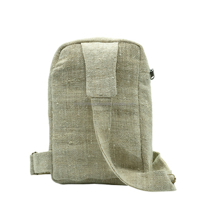 Bolso bandolera hecho a mano para mujer, estilo informal, cuerpo cruzado con cáñamo del Himalaya, correa de hilo suave, cierre de cremallera, forro de algodón - Product Image 5