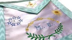 Tablier en tissu uni personnalisé Master Mason avec poche et ceinture réglable, bleu turquoise, style classique - Product Image 3