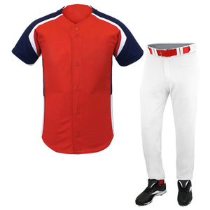 Ensembles d'uniformes de baseball de qualité supérieure les plus vendus, 100 % polyester, séchage rapide, personnalisables pour les sports de plein air - Product Image 4