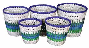 Bandeja de Servicio Vintage Ecológica de Jacinto de Agua Tejida a Mano a Precio Económico, Cestas con Asas Cómodas para Dormitorio y Sala de Estar - Product Image 2