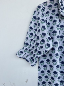 Chemisier en coton imprimé floral pour femme, manches trois quarts, coupe ample, décontracté d'été, respirant, vente en gros Inde - Product Image 3