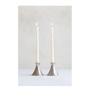 <b>Silver</b> <b>Candlestick</b> Holder Set of 2 Taper Candle Holders for Home Decoration Durable Metal Design - Product Image 2