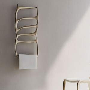 Support mural porte-serviettes en laiton massif, style contemporain, barre porte-serviettes de luxe en laiton pour salle de bain - Product Image 3