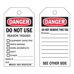 Etiqueta de Prevención de Accidentes Flexible, Señal de Tráfico para Equipos de Mantenimiento, con Aviso de Peligro: No Usar - Product Image 1