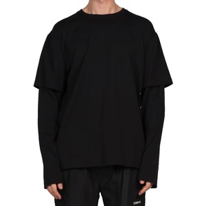 Camiseta de Doble Capa para Hombre, Estilo Urbano, 100% Algodón, Colores Personalizables con Logotipo, Corte Holgado, Secado Rápido, Ecológica - Product Image 1