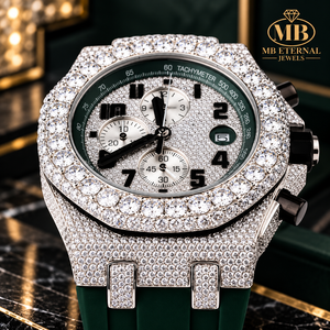 MB ETERNAL JEWELS นาฬิกาโครโนกราฟเพชรหรูหรา ตัวเรือนทรงสี่เหลี่ยม หน้าปัดคริสตัลแซฟไฟร์ กันน้ำ 10 บาร์ กลไก CITIZEN - Product Image 2