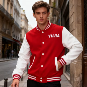 Chaqueta Varsity de Invierno de Alta Calidad para Hombre, Bordada, con Cuello Alto, Parches y Personalizable - Product Image 6