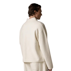 Men Knitted Polo Top <b>Neutral</b> Long Sleeve Soft Textured Button Collar Pullover Casual Winter Top Cotton Blend - Product Image 4