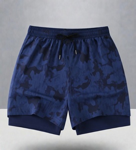 Shorts de compression d'été personnalisés en toile pour hommes avec cordon de serrage, pour entraînement, fitness, sport, course à pied, gym, décontracté, broderie OEM, couleur unie - Product Image 5
