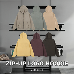 Sudadera con Capucha Extra Grande para Hombre, 350g, con Cremallera Completa, Bordada, con Logotipo Estampado Grueso, Personalizable con Patrón 3D - Product Image 3