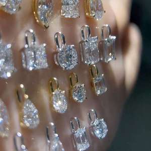 Luxury 925 <b>Silver</b> And 14k 18k <b>Solid</b> Gold Lab And Moissanite Diamond Cvd Jewelry Single Teardrop Pear Pendant <b>Necklace</b> - Product Image 5